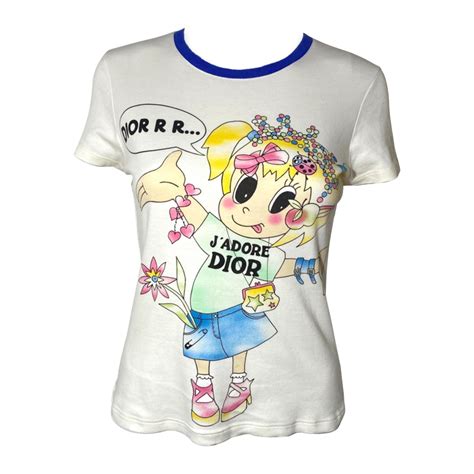 cartoon dior baby tee|vintage Dior baby tee.